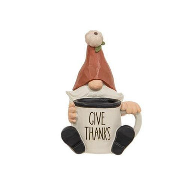 3 Set Resin Sitting Fall Gnome Figures - The Fox Decor